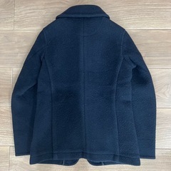 DANTON ネイビー ウール ピーコートの画像