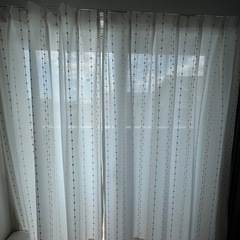 ニトリ　遮光1級カーテン&レース　4枚セット　ブラウンの画像