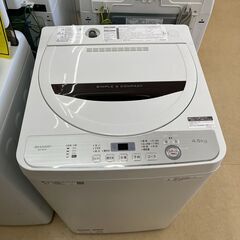 ★ジモティー割有★　4.5k洗濯機　ＳＨＡＲＰ　ＥＳ-ＧＥ4Ｃ　2019年製　IKD-381