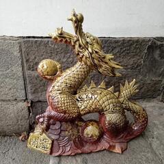 龍置物２　陶器製　高さ約３４cm
