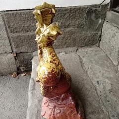 龍置物２　陶器製　高さ約３４cmの画像