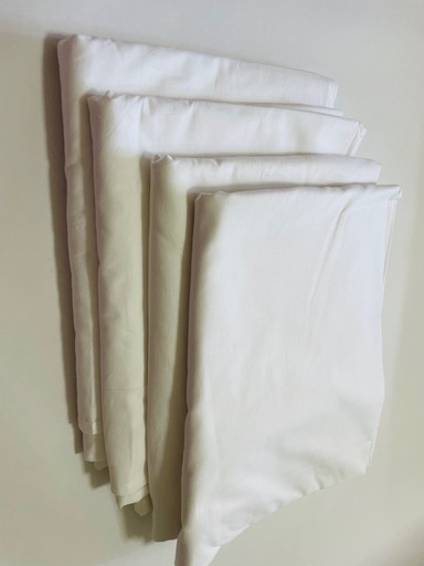 綿　約229cm×150cm 白　布　シーツ　3枚　横断幕　応援旗　演劇の背景に。