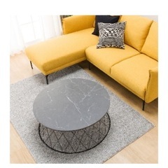 ニトリ 丸テーブル 大理石調 マーブル センターテーブル 無機質の画像