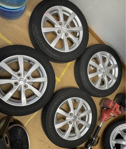スズキ純正14インチアルミホイール　バリ山
