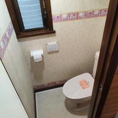トイレのクッションフロア貼り直し出来る方！