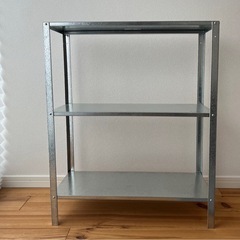 IKEA ヒュッリス　シェルフ　棚　ステンレスの画像