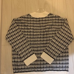 新品 レディース GU ツイード チェックオーバーサイズカーディガン L 春秋冬 ジーユーの画像