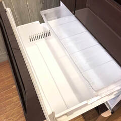 ss6719　 日立 冷蔵庫 475L R-XG4800H(XT) クリスタルブラウン 6ドア 大型 取扱説明書付 HITACHI 冷凍冷蔵庫 茶 観音開きタイプ 大容量 ファミリー向け 真ん中冷凍庫 真空チルド 冷蔵庫 中古の画像
