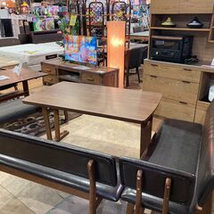 【愛品館 市原店】サンウッディ｜ベンチダイニング3点セット