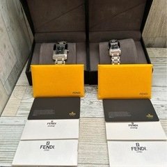 超美品♥️男女2本セット【FENDI】リバーシブル時計ペア希少廃盤レアヴィンテージの画像