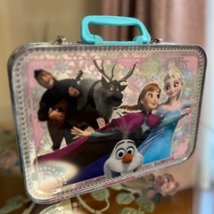空き缶　トランク型　大型　アナと雪の女王 ディズニーキャラクター　TDL お土産 の画像