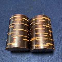 樺細工の茶筒　2個