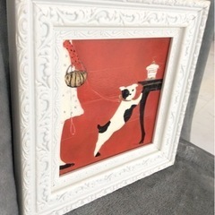 【値下げしました！】(首輪)ドミンゲス(犬)特殊ゲル加工アート 壁掛けフック付き no2149の画像