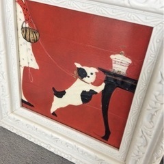 【値下げしました！】(首輪)ドミンゲス(犬)特殊ゲル加工アート 壁掛けフック付き no2149の画像