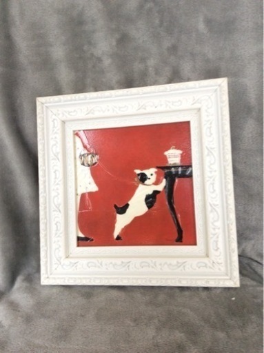 【値下げしました！】(首輪)ドミンゲス(犬)特殊ゲル加工アート 壁掛けフック付き no2149