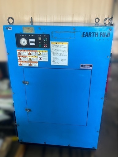 富士コンプレッサー　10馬力　高圧使用　エアーコンプレッサー EARTHFUJI