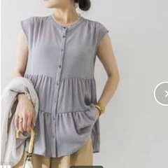 URBAN RESEARCH 楊柳ティアードフレンチスリーブブラウス