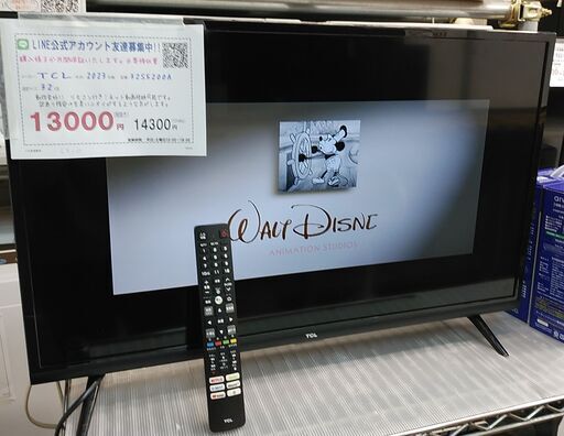 3か月間保証☆配達有り！13000円(税抜）TCL 32型 液晶テレビ 2023年製 アンドロイドTV リモコン付き