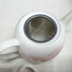 未使用保管品 宇野千代 陽だまり ポット茶器揃 花びら柄 ピンク色系 湯呑5客 急須×1 苫小牧西店の画像