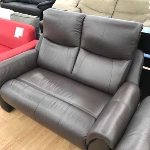 ★ジモティ割あり★ ２Pソファ  ブラウン  H95×W135×D87  クリーニング済み KJ6124