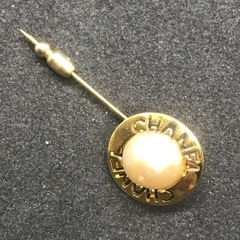 激レア 正規品  ヴィンテージ シャネル ロゴ パール サークル...