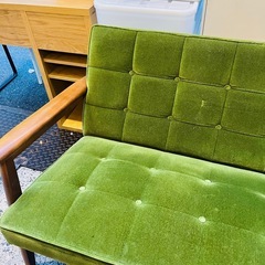 《売約済》【武蔵小山店】  カリモク　karimoku kチェア　ソファ　ソファー　モケットグリーン　モケット　グリーン　2人掛け　2p 2シター　カリモク60 karimoku60 2の画像