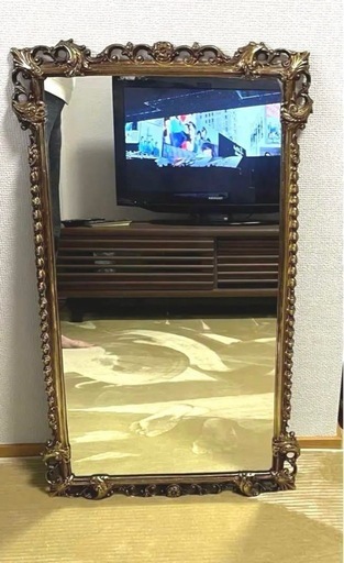 大幅お値下げ中。アンティークミラー　金属製　高級　壁掛け鏡 アンティーク調高級ミラー 壁掛け ストア 楽天市場】A038095高級感豪華