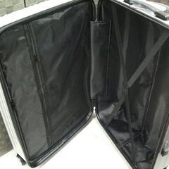 新品 超軽量キャリーケース Lサイズ 95L CB-3674 ハードケース キャリーケース シルバー スーツケース 旅行かばん キャスター付き RFトレード 苫小牧西店の画像