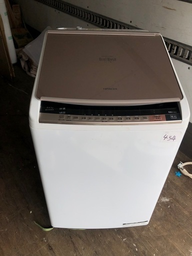 NO 454 福岡市内配送設置無料✨ 日立 HITACHI ビートウォッシュ 洗濯乾燥機 （8kg） シャンパン BW-DV80A N