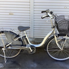 474 ヤマハ電動アシスト自転車pas 26インチシルバーアルミボディー