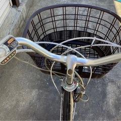 477 ブリヂストン電動アシスト自転車アシスタ 26インチシルバーアルミ