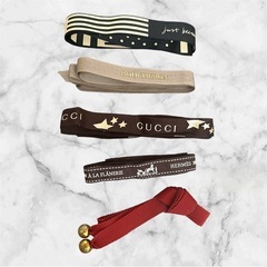 【美品】ブランドリボン②❤5本セット　まとめ売り　高級ブランド　ラッピングの画像