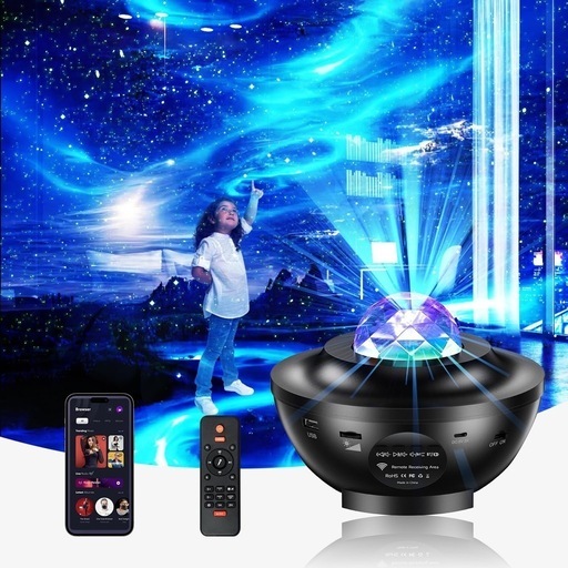 【モデル新グレード】スタープロジェクターランプベッドサイドランプインテリアランプスピーカー付きヒーリンググッズbluetooth \u0026 usbメモリ音楽再生海面投影ランプ家庭用プラネタリウム音量調整本体とタイマー機能付きtype-c充電子供、女性、恋人へのホリデーギフト/誕生日プレゼント