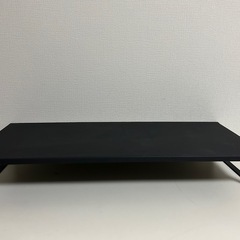 マットな質感 黒ブラック PCモニター台　モニタースタンド　スチール製