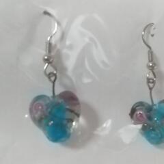 ピアス２組　ハート　ピンク　青の画像