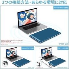 【美品】【定価15000円】XP-Pen Deco LW ワイヤレス Bluetooth対応  板タブ ペンタブレット 10x6インチ  の画像