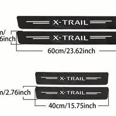 【新品】X-TRAIL ドアプロテクターガード　カーボンステッカー　スカッフプレート エクストレイル NISSANの画像