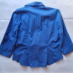 青色 シャツ 七分袖くらい Lサイズの画像