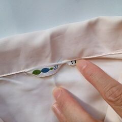 21 淡いピンクのレトロブラウス 長袖 11号の画像