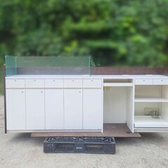 レジカウンター レジ台 展示台 ガラス 展示棚 ガラス ショーケース 棚鍵付きの画像