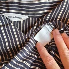 Xérѐs dámour 黒白ストライプのシャツ 長袖 Mサイズくらいの画像