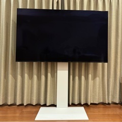 WALL 壁寄せ テレビ台用スタンド　サテンホワイト　