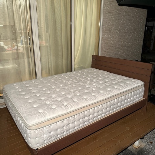 【未使用品】ニトリN-sleep premiumⅡNスリーププレミアム2 ダブルサイズベッドフレームセット相場150,000円前後