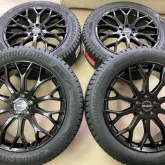 現行レクサスRX用スタッドレスセット！空気圧センサー付き！BSブリザックDM-V3 235/55R20付！20インチ 8J+38 PCD114.3-5H 14mm純正球面ボルト対応！Fスポーツ適合 