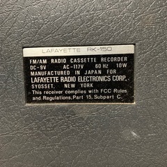 ラファイェッテラジカセの画像