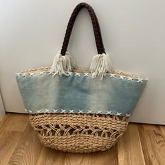 値下げ！　かごバック　夏物バックの画像