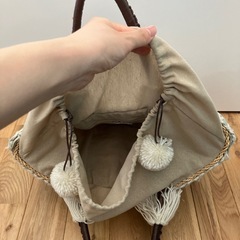 値下げ！　かごバック　夏物バックの画像