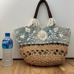 値下げ！　かごバック　夏物バックの画像