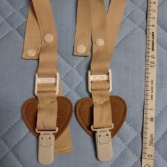 ベビーカー等で膝掛けや毛布を使う時に落下ズレ防止に留めておくクリップの画像