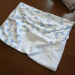 掛け布団カバー　ブルー小花